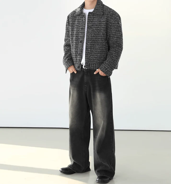 Washed Black Wide-Leg Denim Jeans - Image 2