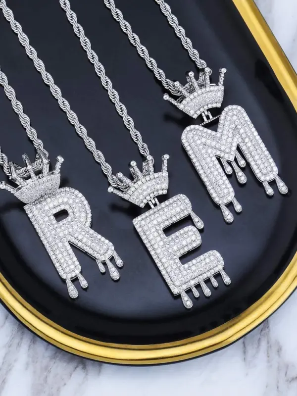 Crowned Letter Pendant