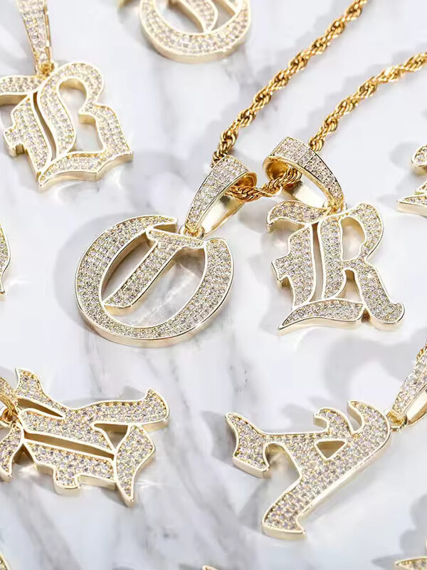 Old English Letter Pendant